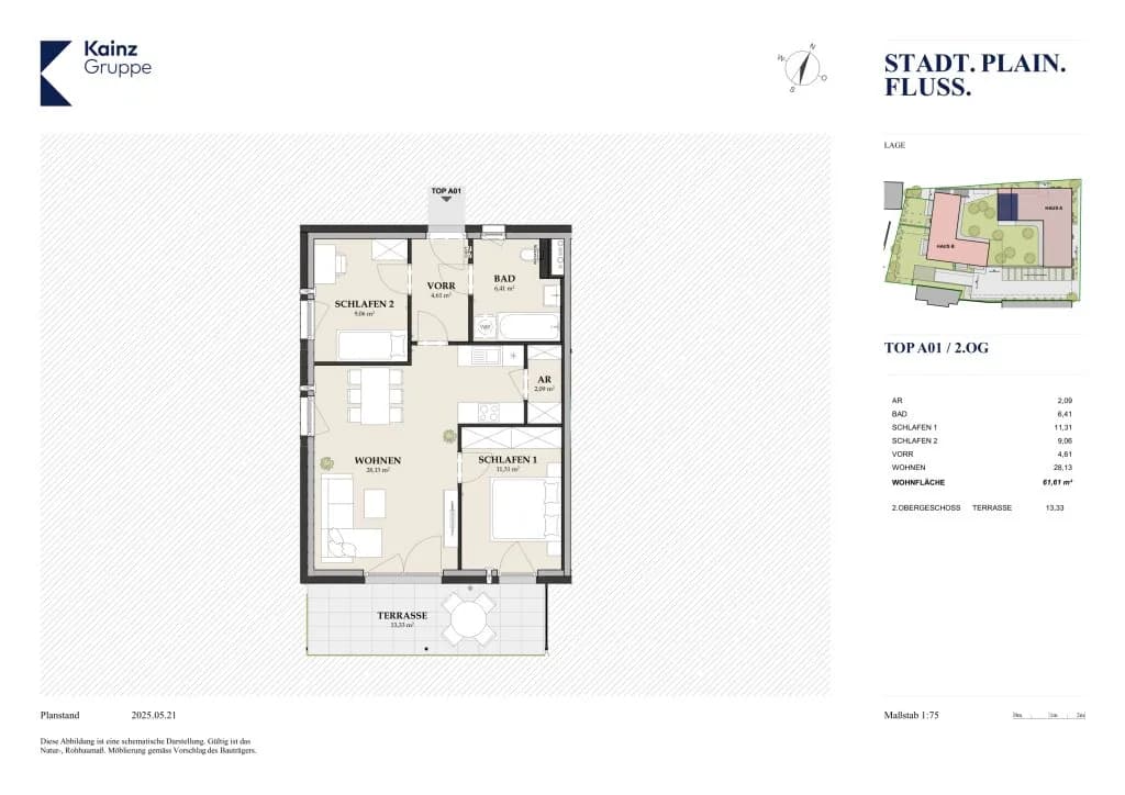 3-Zimmer-Wohnung kaufen in Salzburg Stadt – 61,61 m², € 472.000 – Bild 6 von 7