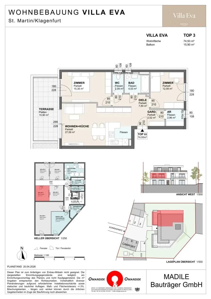 3-Zimmer-Wohnung kaufen in Klagenfurt – 74,93 m² – Bild 3 von 3