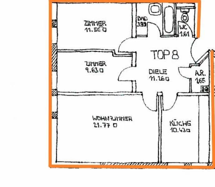 3-Zimmer-Wohnung mieten in Perg – 72 m², € 709 – Bild 9 von 12