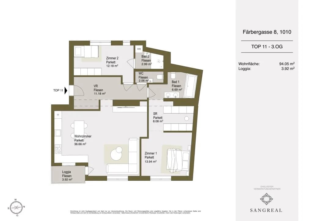 3-Zimmer-Wohnung kaufen in Wien – 94,05 m², € 1.299.000 – Bild 8 von 8