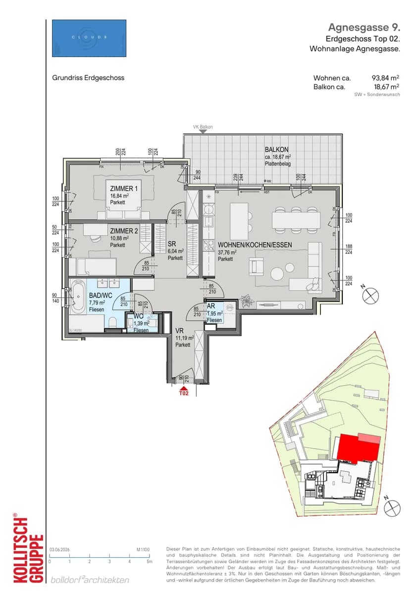 3-Zimmer-Wohnung kaufen in Wien – 93,84 m², € 949.000 – Bild 2 von 18