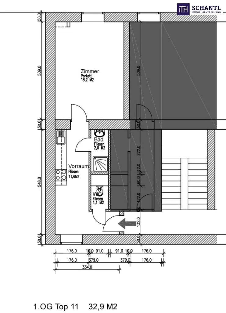 1-Zimmer-Wohnung kaufen in Graz – 33 m², € 149.990 – Bild 9 von 11