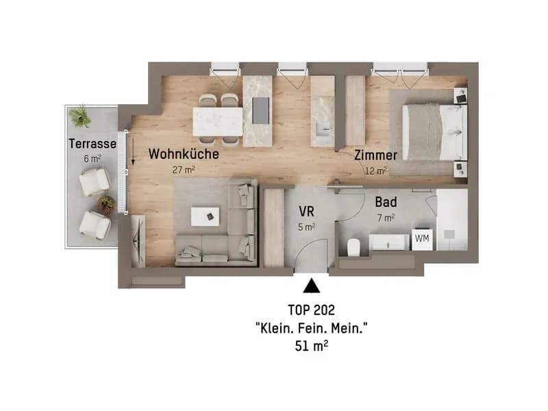 2-Zimmer-Wohnung kaufen in Wien – 50,92 m², € 449.900 – Bild 3 von 6