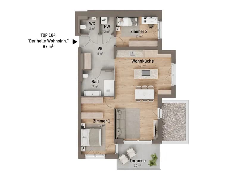 3-Zimmer-Wohnung kaufen in Wien – 86,51 m², € 729.900 – Bild 3 von 6