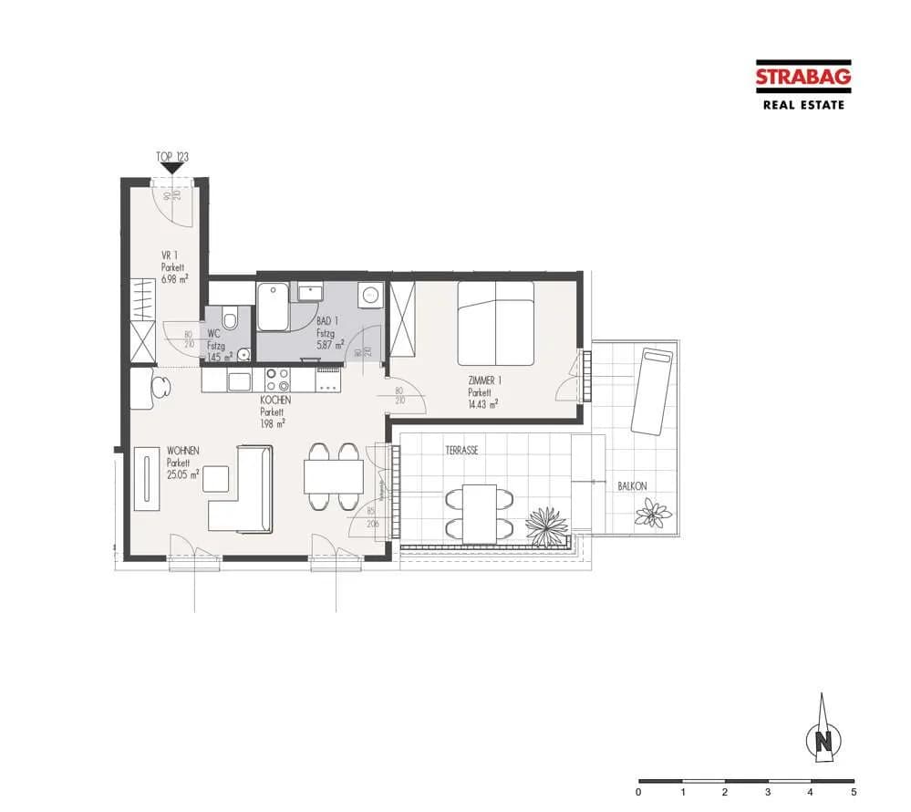 2-Zimmer-Wohnung kaufen in Wien – 55,76 m², € 409.000 – Bild 2 von 2