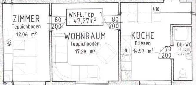 3-Zimmer-Wohnung mieten in Lilienfeld – 48 m², € 500