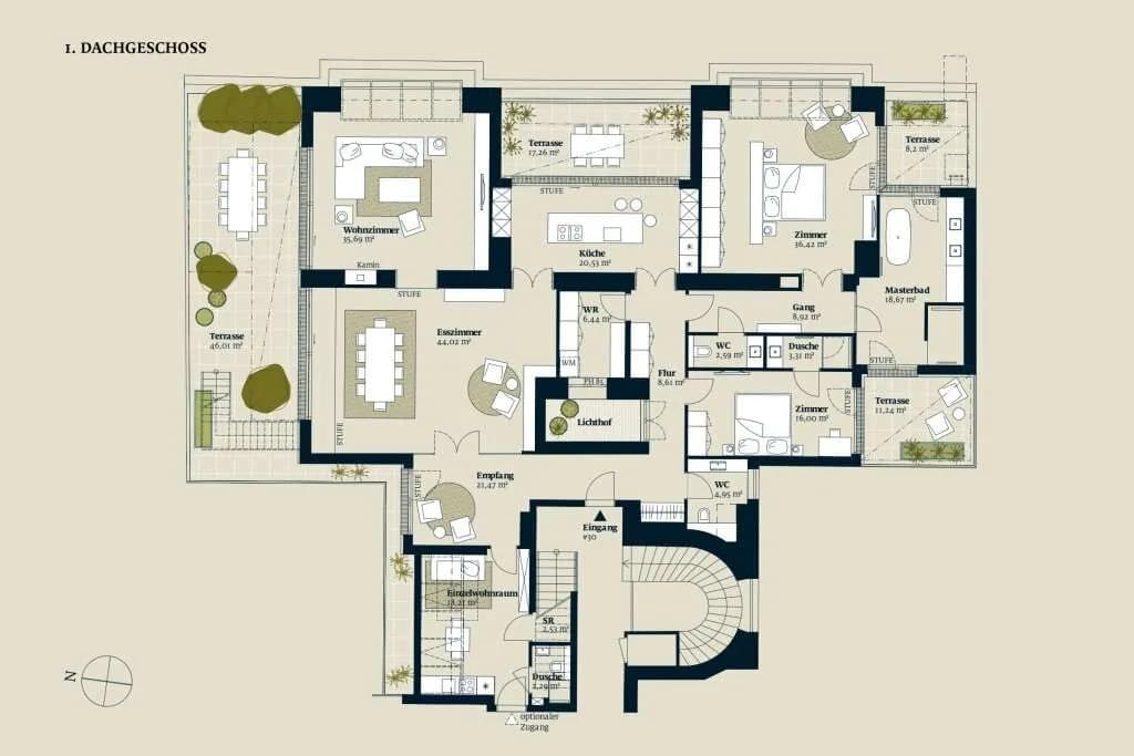 5-Zimmer-Wohnung mieten in Wien – 261,63 m², € 13.771 – Bild 2 von 19
