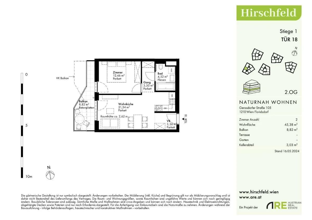 2-Zimmer-Wohnung kaufen in Wien – 45,38 m², € 261.000 – Bild 15 von 17