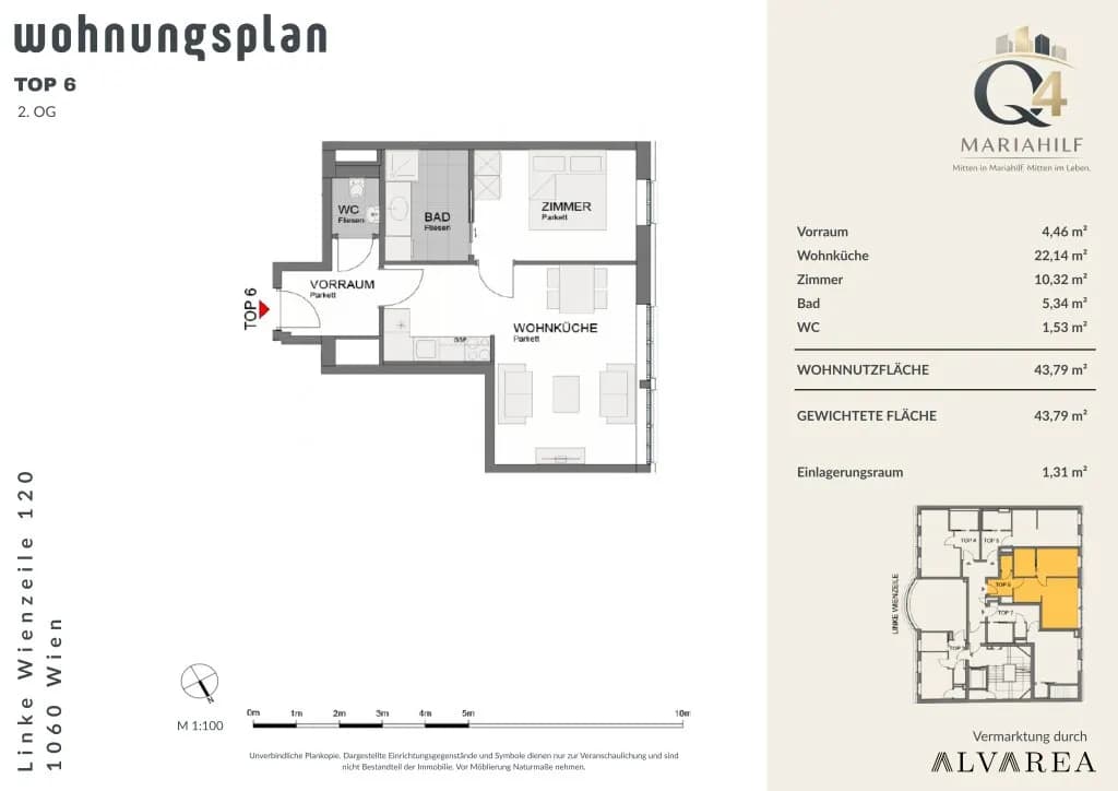 2-Zimmer-Wohnung kaufen in Wien – 45 m², € 311.000 – Bild 17 von 17