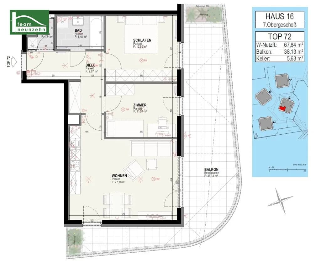 3-Zimmer-Wohnung mieten in Graz – 67,84 m², € 1.116 – Bild 21 von 21