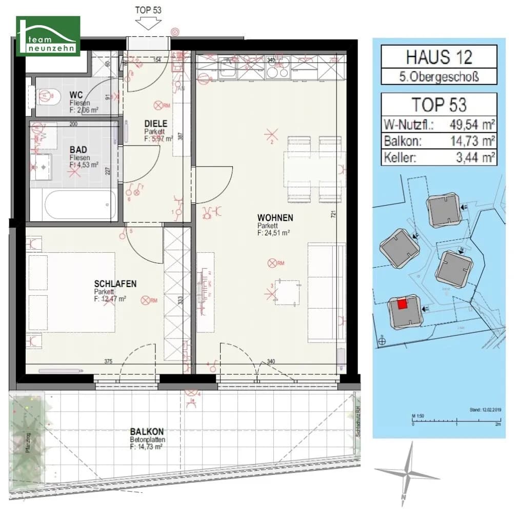2-Zimmer-Wohnung mieten in Graz – 49,54 m², € 778 – Bild 21 von 21