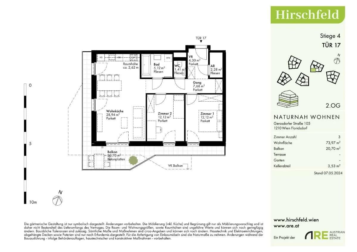 3-Zimmer-Wohnung kaufen in Wien – 73,23 m², € 402.062 – Bild 14 von 17