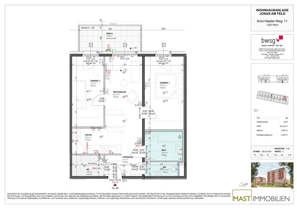 3-Zimmer-Wohnung kaufen in Wien – 63,53 m², € 349.000 – Bild 12 von 12
