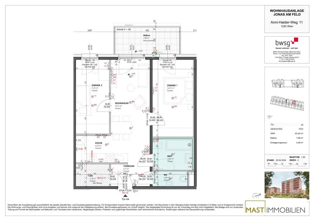 3-Zimmer-Wohnung kaufen in Wien – 63,55 m², € 349.000 – Bild 9 von 9