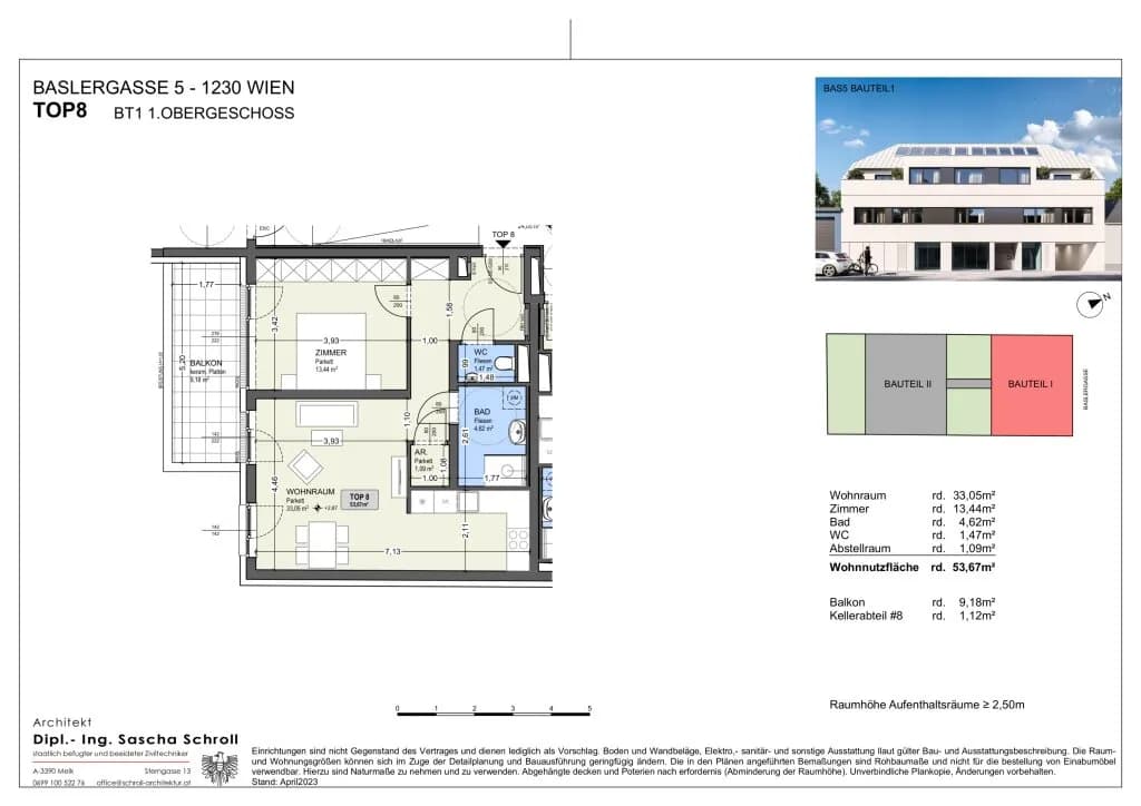 2-Zimmer-Wohnung mieten in Wien – 53,67 m², € 1.070 – Bild 13 von 13