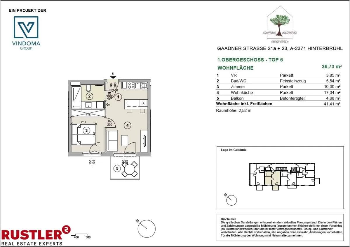 2-Zimmer-Wohnung kaufen in Mödling – 36,73 m², € 278.070 – Bild 7 von 16