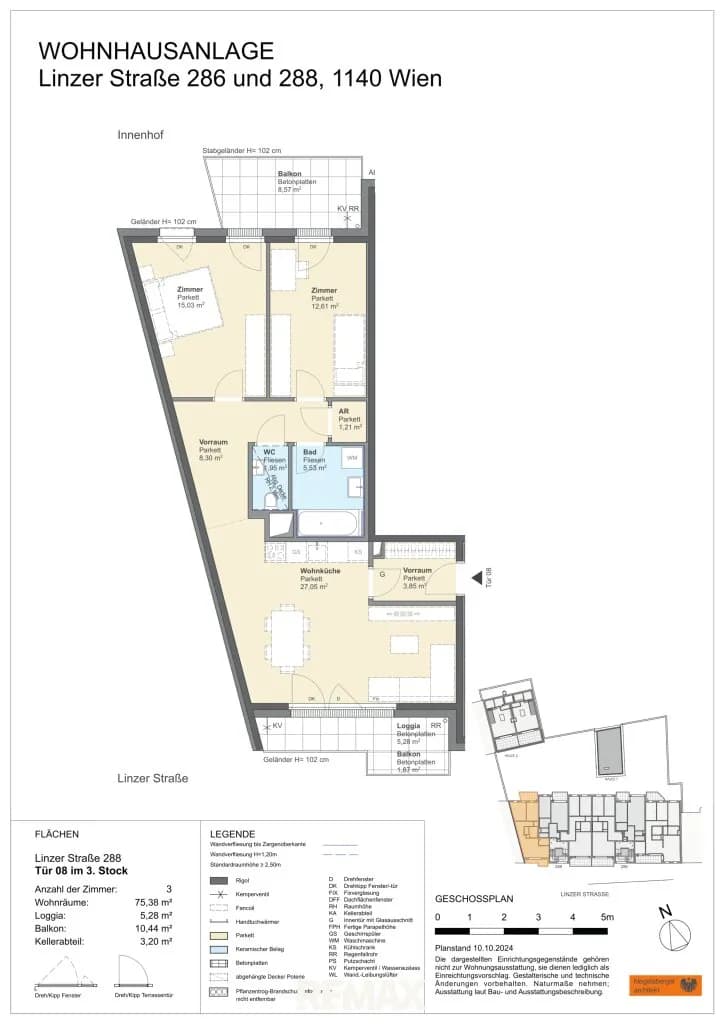 3-Zimmer-Wohnung kaufen in Wien – 75,38 m², € 538.600 – Bild 5 von 5