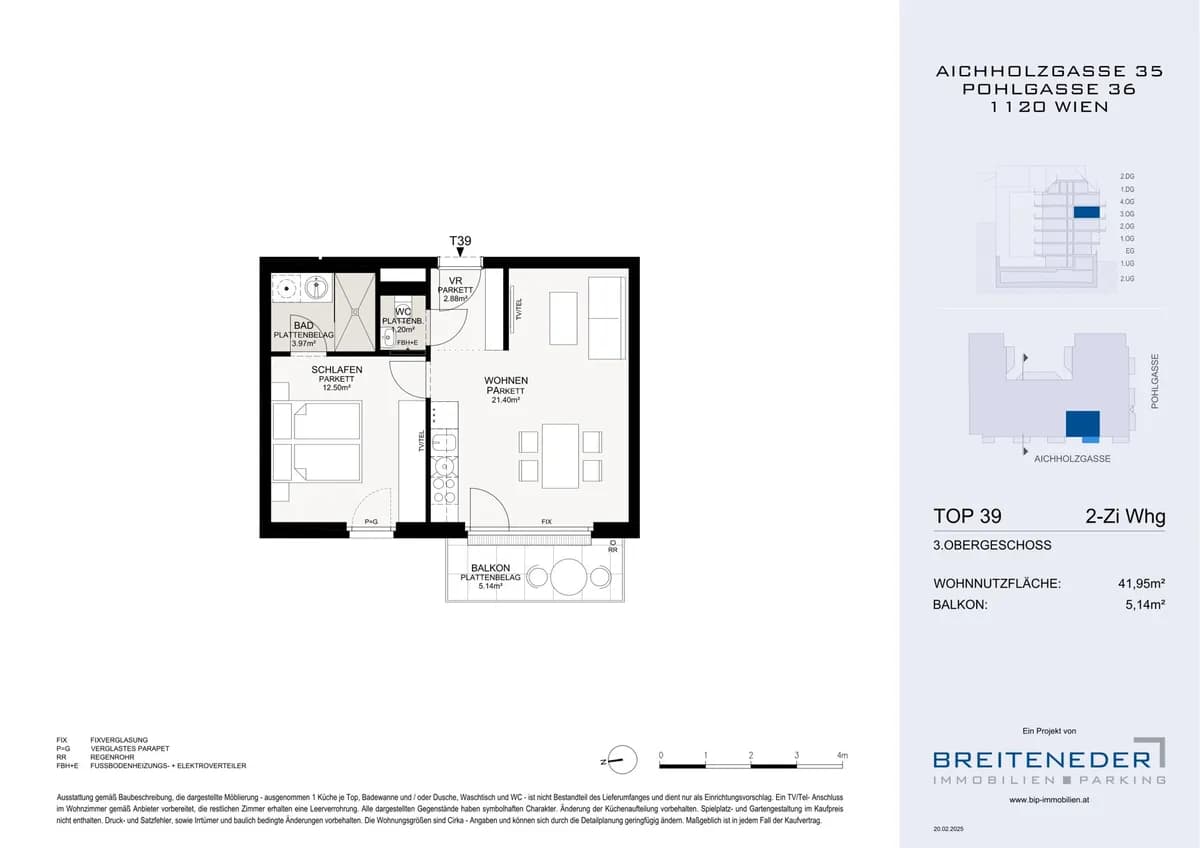 2-Zimmer-Wohnung kaufen in Wien – 41,95 m², € 330.000 – Bild 8 von 9