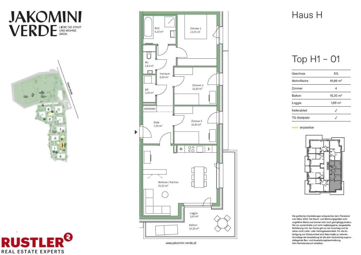 4-Zimmer-Wohnung kaufen in Graz – 91,66 m², € 461.000 – Bild 5 von 9