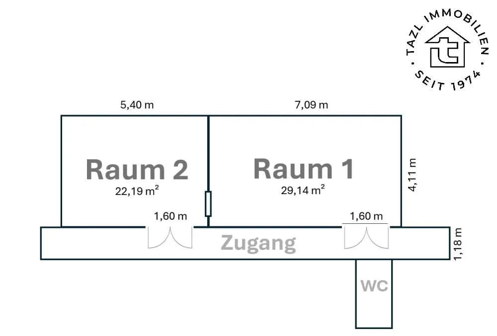 Gewerbeimmobilie mieten in Weiz – 51 m²