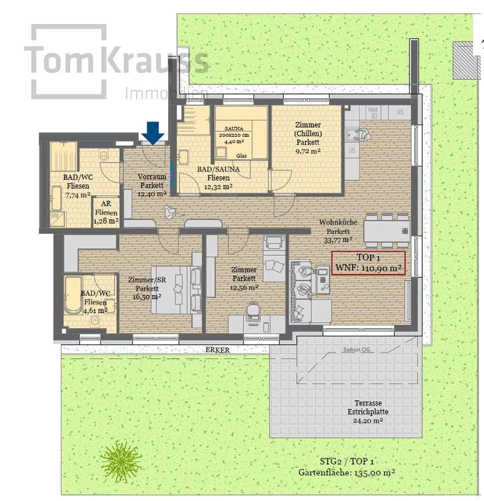 4-Zimmer-Wohnung kaufen in Wien – 110,9 m², € 805.400 – Bild 8 von 20