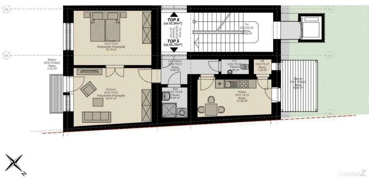 2-Zimmer-Wohnung kaufen in Graz – 63,35 m², € 337.216 – Bild 3 von 4