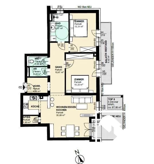 3-Zimmer-Wohnung kaufen in Klagenfurt Land – 85,9 m², € 407.114 – Bild 15 von 17