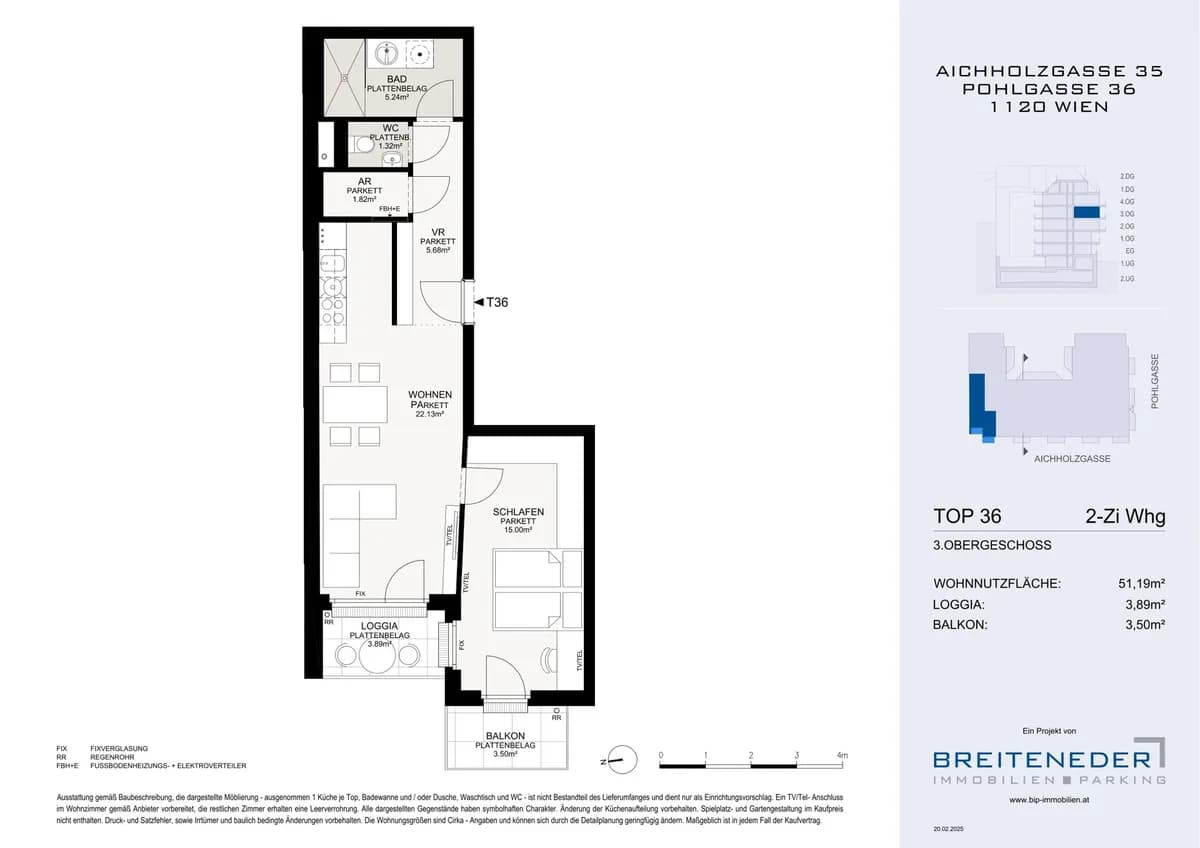 2-Zimmer-Wohnung kaufen in Wien – 51,19 m², € 390.000 – Bild 9 von 10