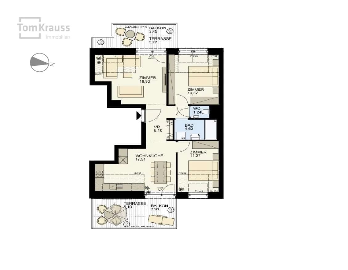 4-Zimmer-Wohnung kaufen in Wien – 71,41 m², € 699.500 – Bild 11 von 14