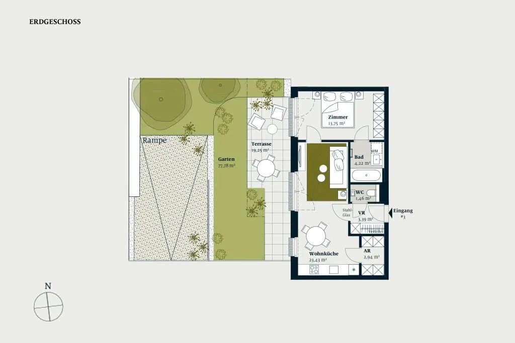 2-Zimmer-Wohnung kaufen in Wien – 49,19 m², € 393.500 – Bild 2 von 12