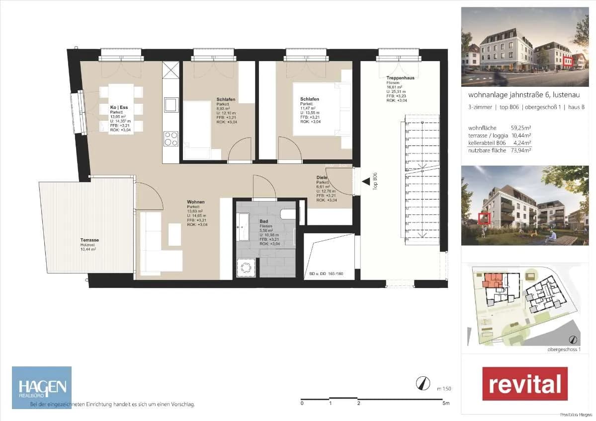 2-Zimmer-Wohnung kaufen in Dornbirn – 59,28 m², € 450.000 – Bild 2 von 3