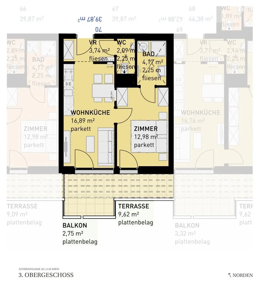 2-Zimmer-Wohnung kaufen in Wien – 40,05 m², € 265.500 – Bild 12 von 12