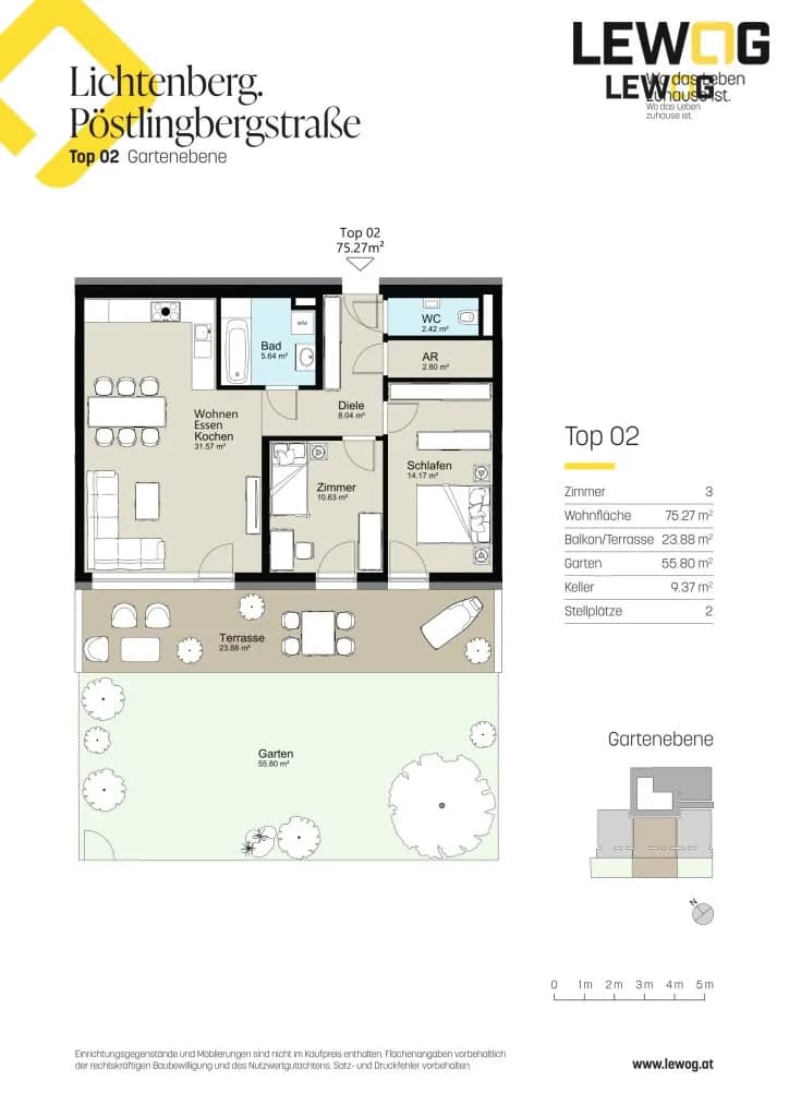 3-Zimmer-Wohnung kaufen in Urfahr-Umgebung – 75 m², € 444.000 – Bild 13 von 15