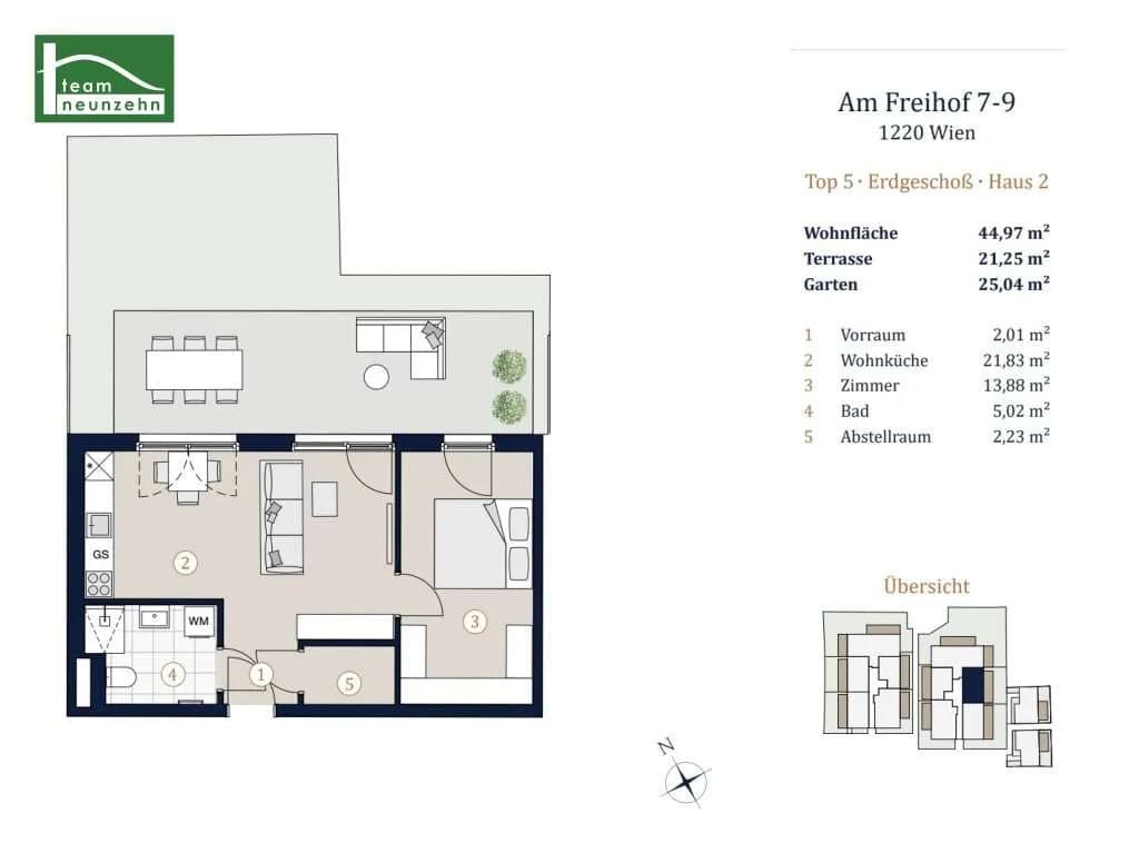 2-Zimmer-Wohnung kaufen in Wien – 44,48 m², € 320.001 – Bild 20 von 20