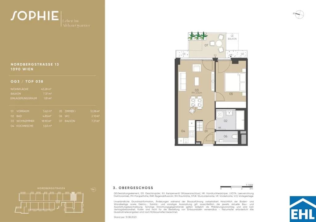 Immobilie kaufen in Wien – 45,28 m², € 420.000 – Bild 19 von 19