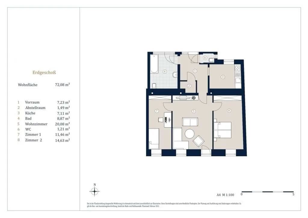 3-Zimmer-Wohnung kaufen in Wien – 72,08 m², € 468.000 – Bild 13 von 13