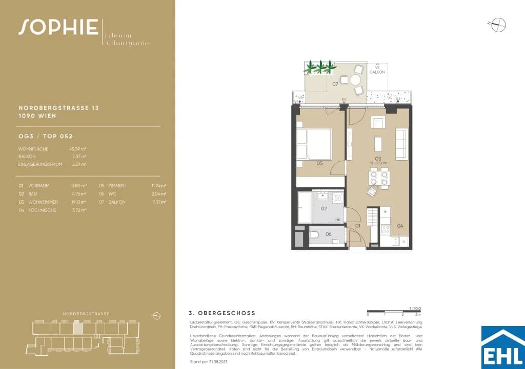 Immobilie kaufen in Wien – 45,39 m², € 425.000 – Bild 19 von 19