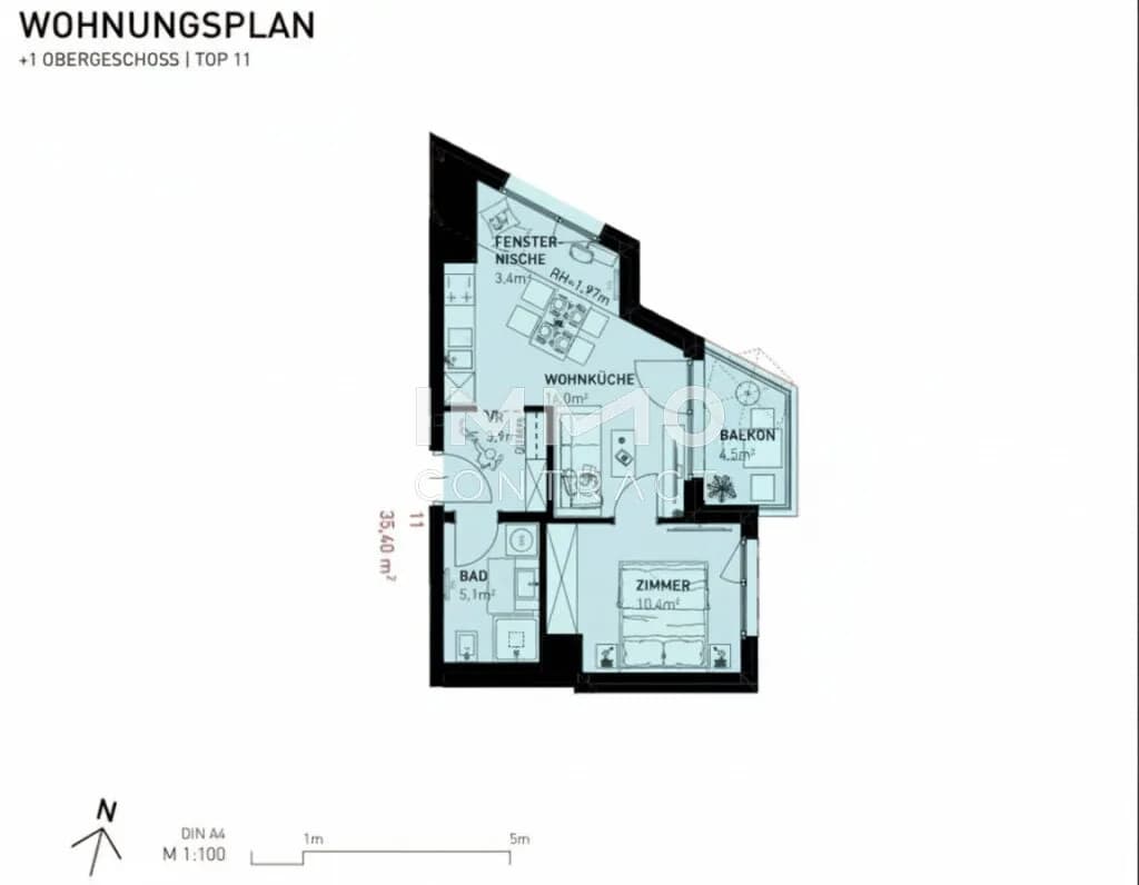 2-Zimmer-Wohnung kaufen in Wien – 35,4 m², € 239.500 – Bild 7 von 7