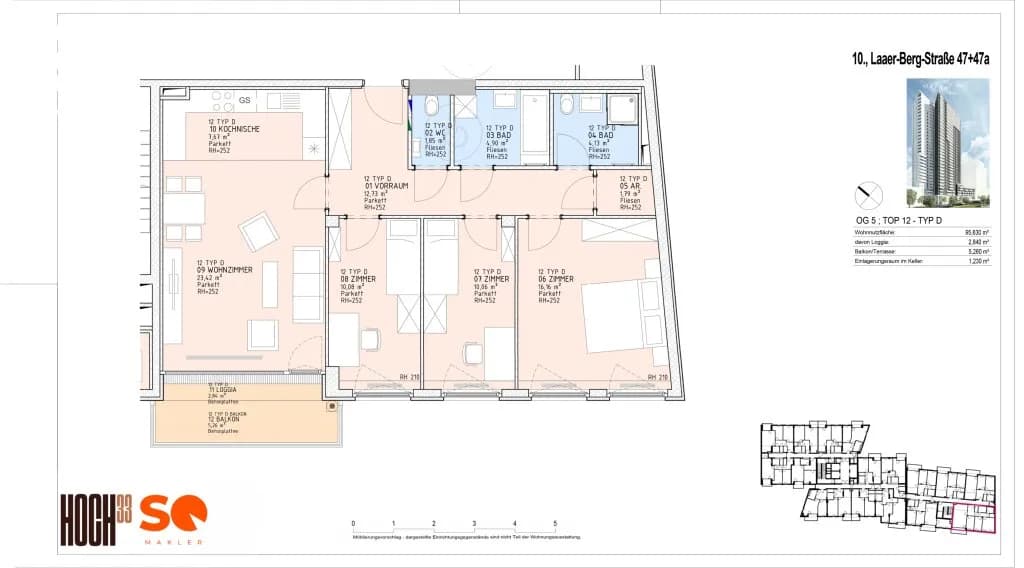 3-Zimmer-Wohnung kaufen in Wien – 92,81 m², € 449.000 – Bild 26 von 26