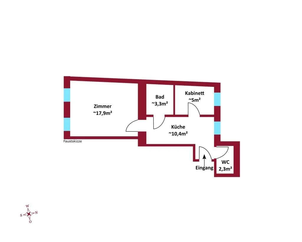 2-Zimmer-Wohnung kaufen in Wien – 39,77 m², € 149.000 – Bild 2 von 2