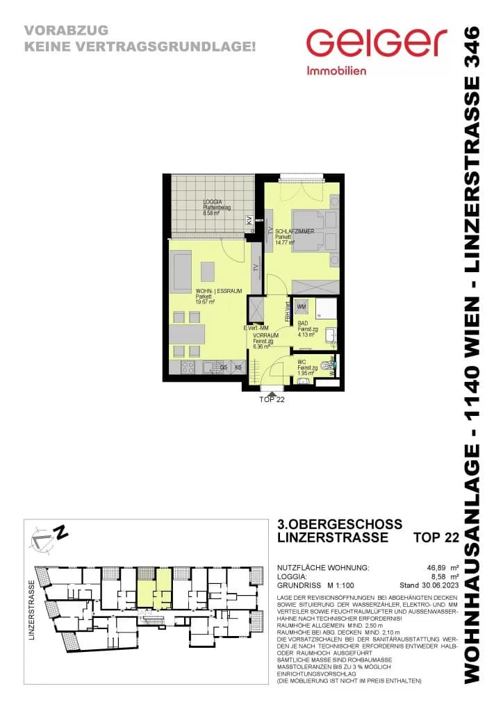 2-Zimmer-Wohnung kaufen in Wien – 48,19 m², € 368.900 – Bild 3 von 22