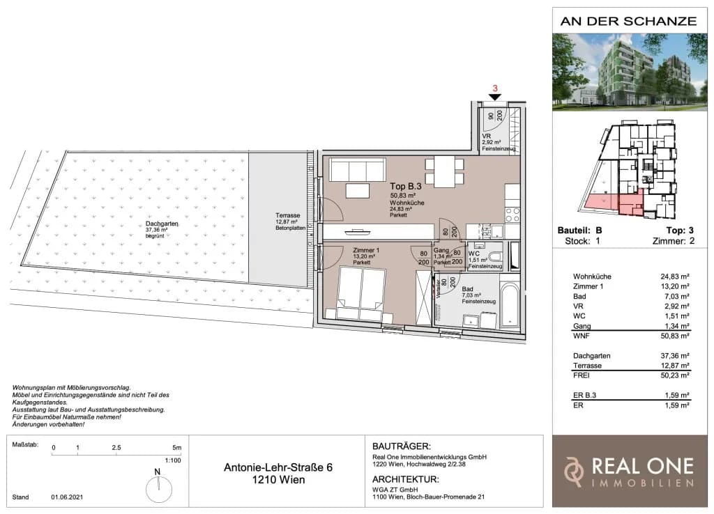 2-Zimmer-Wohnung kaufen in Wien – 50,83 m², € 389.000 – Bild 21 von 21