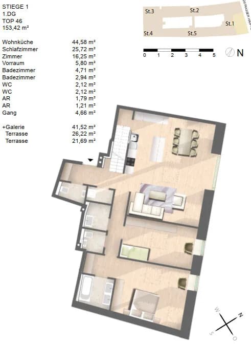 3-Zimmer-Wohnung mieten in Wien – 153,42 m², € 4.189 – Bild 19 von 24