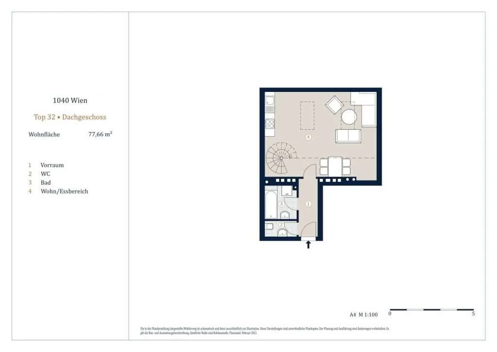 2-Zimmer-Wohnung kaufen in Wien – 77,66 m², € 519.000 – Bild 11 von 12