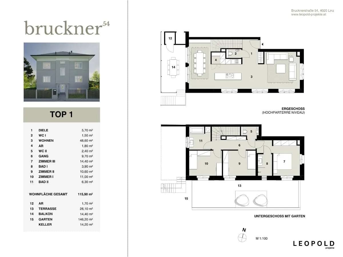 4-Zimmer-Wohnung kaufen in Linz – 116 m², € 760.000 – Bild 4 von 6