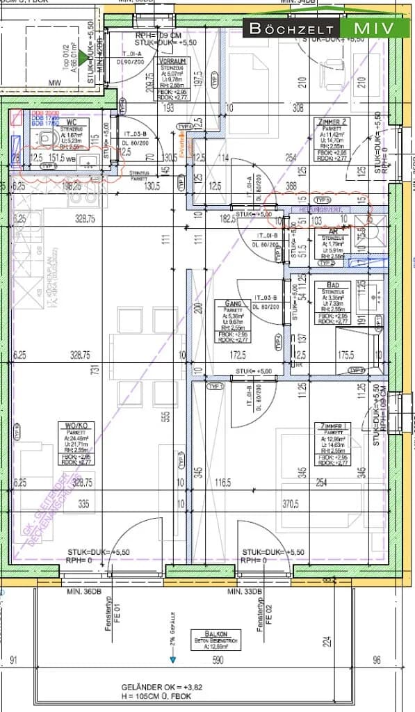 3-Zimmer-Wohnung kaufen in Leoben – 66,43 m², € 214.000 – Bild 46 von 54