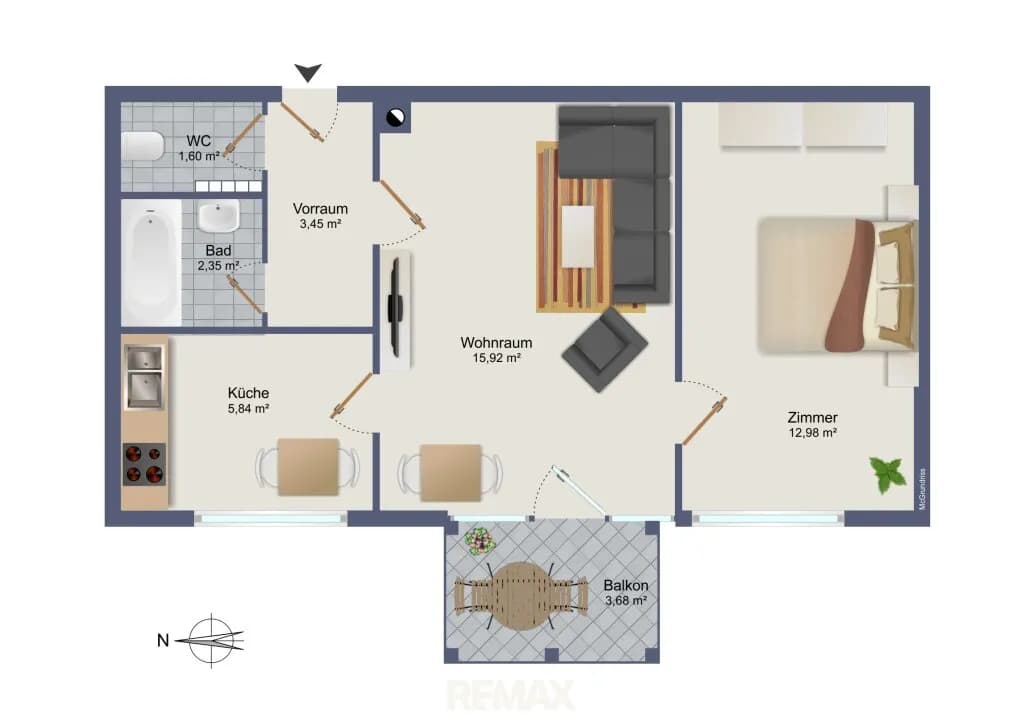 2-Zimmer-Wohnung kaufen in Graz – 42,05 m², € 150.000 – Bild 2 von 20