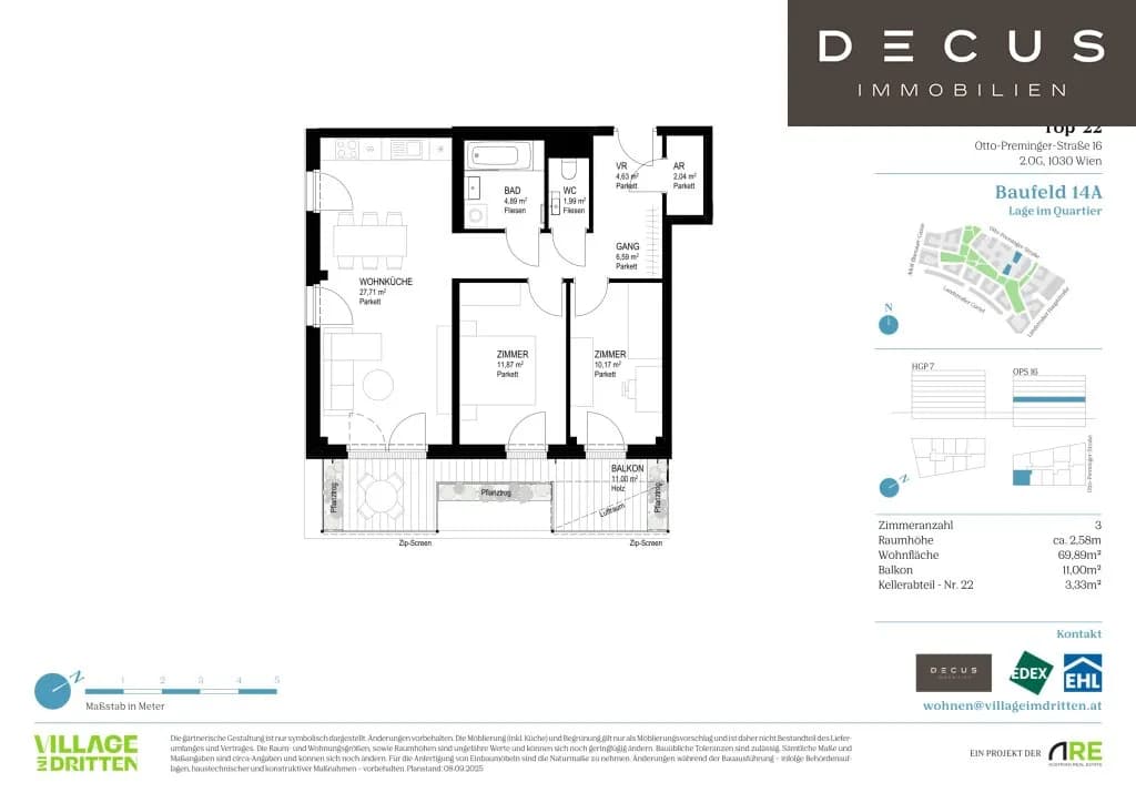 3-Zimmer-Wohnung kaufen in Wien – 69,89 m², € 565.000 – Bild 10 von 10