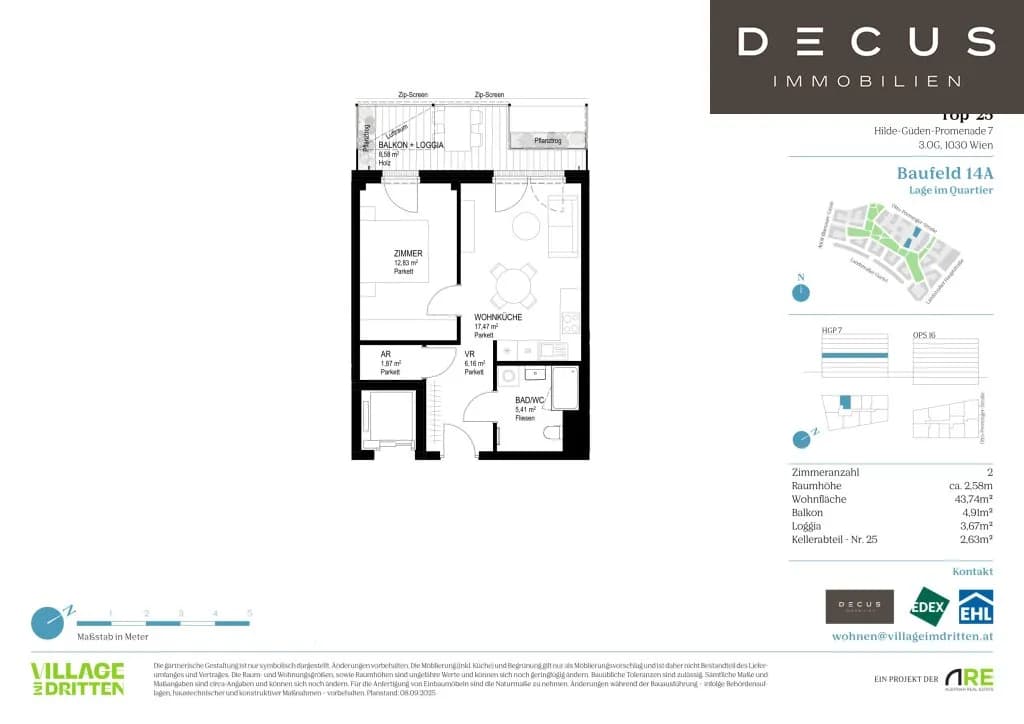 2-Zimmer-Wohnung kaufen in Wien – 43,74 m², € 374.000 – Bild 10 von 10