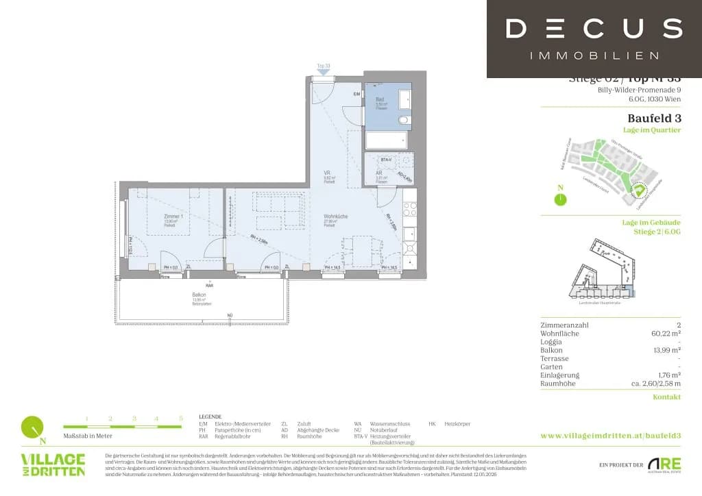 2-Zimmer-Wohnung mieten in Wien – 60,22 m², € 1.349 – Bild 5 von 5